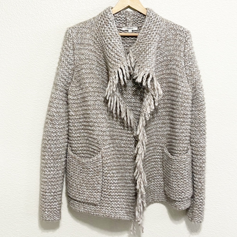 Madewell Woman Fringe Open Cardigan Sweater Size XS